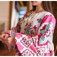 فستان ستاتي صيفي بارد لون فوشي من Sami Boutique