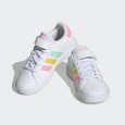 adidas GRAND COURT COURT ELASTIC LACE AND TOP STRAP SHOES حذاء سبورت للنساء لون ابيض