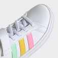 adidas GRAND COURT COURT ELASTIC LACE AND TOP STRAP SHOES حذاء سبورت للنساء لون ابيض