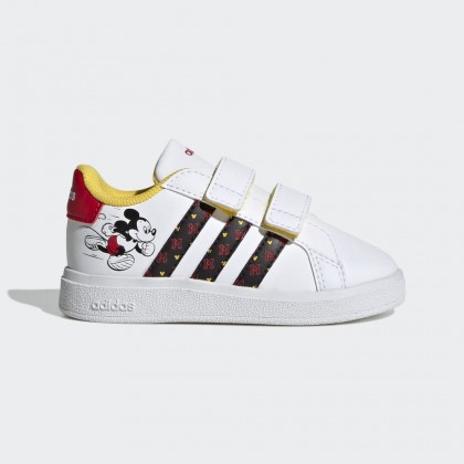 adidas X DISNEY GRAND COURT MICKEY HOOK-AND-LOOP SHOES حذاء للاطفال لون ابيض