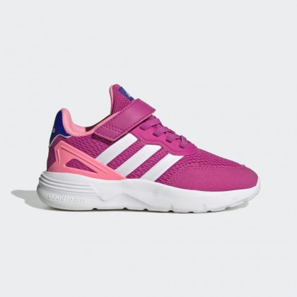 adidas NEBZED ELASTIC LACE TOP STRAP SHOES حذاء للاطفال لون زهري