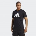 adidas TRAIN ESSENTIALS FEELREADY LOGO TRAINING TEE تيشيرت للشباب لون اسود