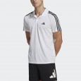 adidas TRAIN ESSENTIALS PIQUÉ 3-STRIPES TRAINING POLO SHIRT تيشيرت للشباب لون ابيض