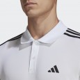 adidas TRAIN ESSENTIALS PIQUÉ 3-STRIPES TRAINING POLO SHIRT تيشيرت للشباب لون ابيض