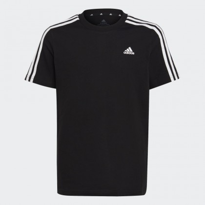 adidas ESSENTIALS 3-STRIPES COTTON TEE تيشريت للاطفال لون أسود