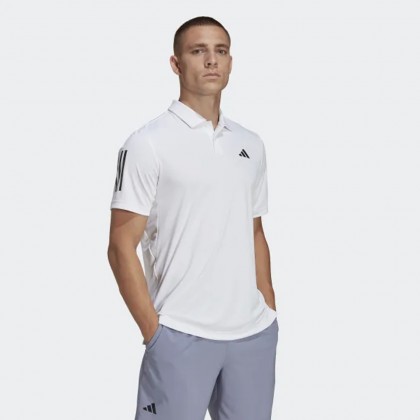 Adidas CLUB 3-STRIPES TENNIS POLO SHIRT تيشيرت للشباب لون أبيض