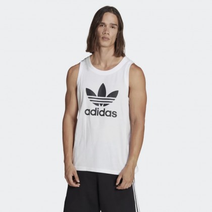 adidas ADICOLOR CLASSICS TREFOIL TANK TOP تيشيرت للشباب لون ابيض