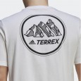 adidas TERREX MOUNTAIN GRAPHIC TEE تيشريت شبابي مع لوجو لون أبيض