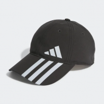 adidas Unisex 3-Stripes AEROREADY Baseball Cap  || طاقية اديداس تصميم ثلاث خطوط ايروريدي بيسبول للجنسين لون أسود
