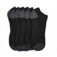 جوارب نو شو 3 أزواج للجنسين لون أسود Skechers No Show Full Terry 6pk UNISEX Socks