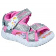 حذاء رينبو شاين للأطفال لون زهري ورمادي Skechers Kid's Rainbow Shines Unicorn Sparkles Shoes