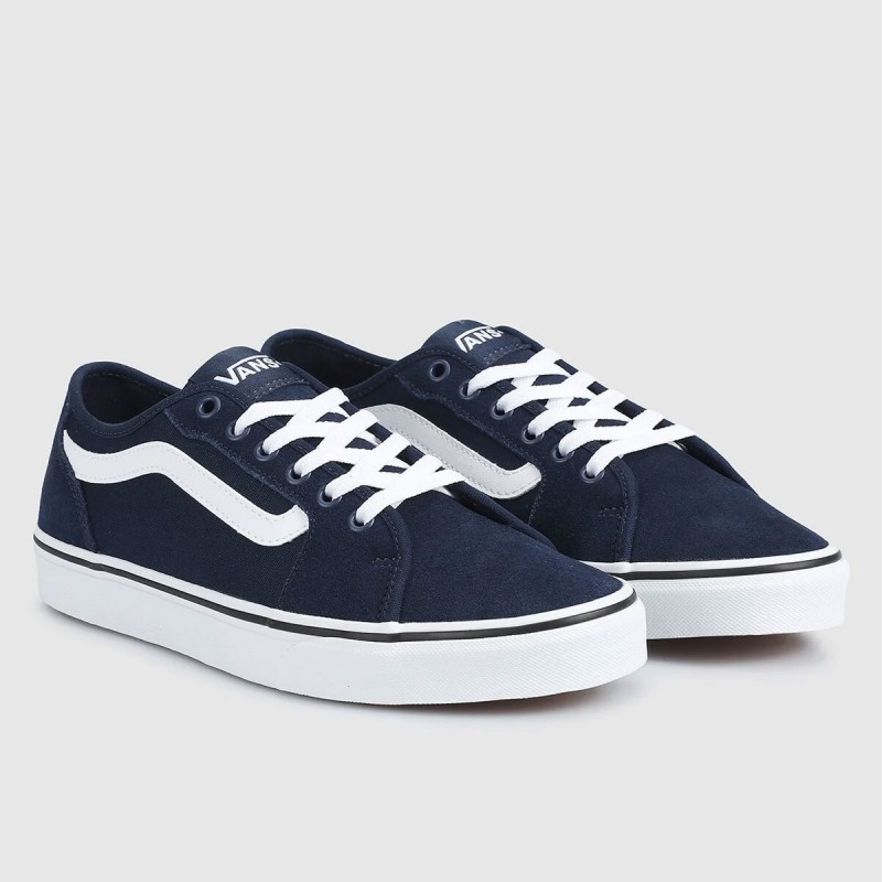 Vans Men's Filmore Decon Shoes - حذاء فانز فيلمور ديكون للرجال لون كحلي وأبيض 