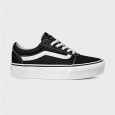 Vans Women's Ward Platform Shoes || حذاء فانز وارد بلاتفورم للنساء لون أسود وأبيض 