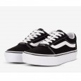 Vans Women's Ward Platform Shoes || حذاء فانز وارد بلاتفورم للنساء لون أسود وأبيض 