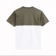 Vans Men's Colorblock T-Shirt  || تيشيرت فانز كلر بلوك للرجال لون أبيض وزيتي