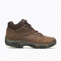 Merrell Men's Moab Adventure 3 Mid WP Shoes || حذاء ميريل مواب أدفنتشر 3 ميد ووتر بروف للرجال لون بني 