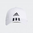 adidas Unisex Baseball 3-Stripes Twill Cap  || طاقية اديداس تصميم ثلاث خطوط بيسبول للجنسين لون أبيض