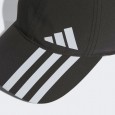 adidas Unisex 3-Stripes AEROREADY Baseball Cap  || طاقية اديداس تصميم ثلاث خطوط ايروريدي بيسبول للجنسين لون أسود