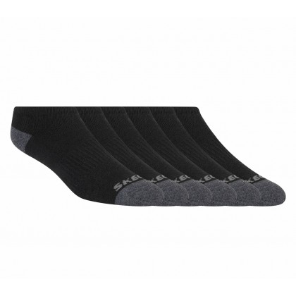 Skechers WOMEN'S Low-Cut Socks (6 Pairs) || جوارب سكيتشرز (6 أزواج) للنساء (نمرة 36-41) لون أسود