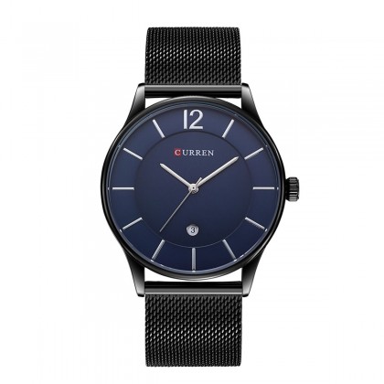 Curren Men's Quartz Business Watch (Dial 4.3cm)  || ساعة كورينكواترز ستانلس لون أسود