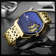 BARASTI Men's Quartz Watch || ساعة باراستي كوارتز عصرية رقمية ستانلس لون ذهبي