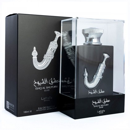 Ishq Al Shuyukh Silver EDP By Lattafa Perfumes for Unisex 100 ML  || عطر عشق الشيوخ سلفر من لطافة للجنسين سعة 100 مل