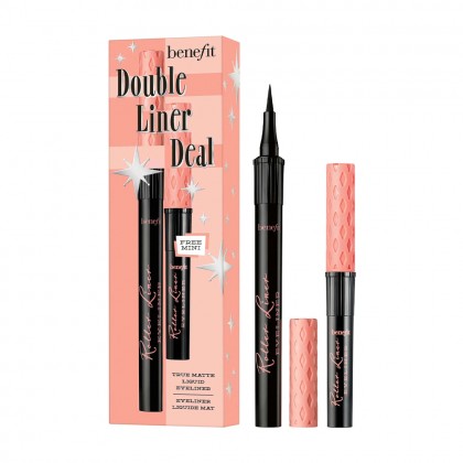 Benefit Double Liner Deal Roller Liner Liquid Eyeliner Duo Set Black