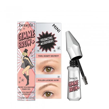 Benefit Cosmetics Gimme Brow+ Volumizing Eyebrow Gel 4 Mini Warm Deep Brown || جل حواجب جيمي ميني براو + بني غامق دافئ 4 