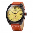 Curren Military Sports Men's Watch (Dial 4.6cm) || ساعة يد كورين كوارتز جلد لون ذهبي