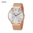 Curren Men's Quartz Luxury Business Watch (Dial 4.1cm) || ساعة كورينكواترز ستانلس لون نحاسي