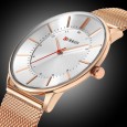 Curren Men's Quartz Luxury Business Watch (Dial 4.1cm) || ساعة كورينكواترز ستانلس لون نحاسي