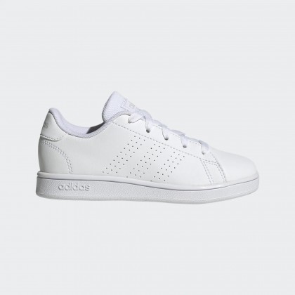  adidas Unisex Advantage K Shoes - White|| حذاء اديداس ادفانتاج كيه للجنسين لون أبيض