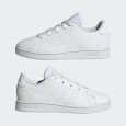  adidas Unisex Advantage K Shoes - White|| حذاء اديداس ادفانتاج كيه للجنسين لون أبيض