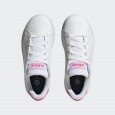  adidas Unisex Advantage K Shoes - White|| حذاء اديداس ادفانتاج كيه للجنسين لون أبيض