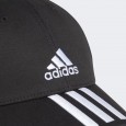 adidas Unisex BASEBALL 3-STRIPES TWILL Cap - Black || طاقية اديداس بيسبول بثلاث خطوط للجنسين لون أسود