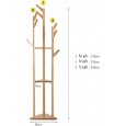 ستاند مثلث للكورنر خشب بامبو مع علاقات للملابس