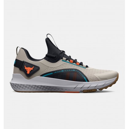 Under Armour Men's Project Rock BSR 3 Training Shoes || حذاء أندر آرمر بروجكت روك BSR 3 ترينينج للرجال لون رمادي واوفوايت