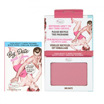 theBalm Clean and Green Powder Blush color Big Date