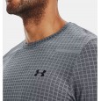 Under Armour Men's Seamless Grid Short Sleeve T-Shirt || تيشيرت أندر آرمر سيملس جريد بأكمام قصيرة للرجال لون رمادي