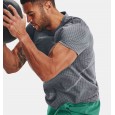 Under Armour Men's Seamless Grid Short Sleeve T-Shirt || تيشيرت أندر آرمر سيملس جريد بأكمام قصيرة للرجال لون رمادي