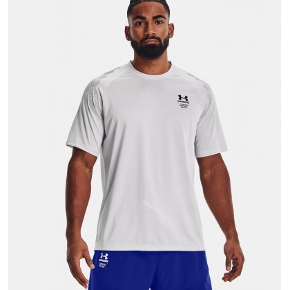 Under Armour Men's ArmourPrint Short Sleeve T-Shirt || تيشيرت أندر آرمر آرمر-برينت بأكمام قصيرة للرجال لون رمادي