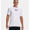 Under Armour Men's Armour Repeat Short Sleeve T-Shirt || تيشيرت أندر آرمر ارمر ريبيت بأكمام قصيرة للرجال لون أبيض