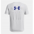 Under Armour Men's Armour Repeat Short Sleeve T-Shirt | تيشيرت أندر آرمر ارمر ريبيت بأكمام قصيرة للرجال لون أبيض وأزرق