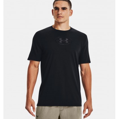 Under Armour Men's Armour Repeat Short Sleeve T-Shirt || تيشيرت أندر آرمر ارمر ريبيت بأكمام قصيرة للرجال لون أسود