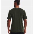 Under Armour Men's Project Rock BSR Flag Short Sleeve T-Shirt || تيشيرت أندر آرمر روجكت روك بي اس ار فلاج للرجال لون زيتي