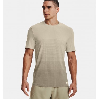 Under Armour Men's Seamless Lux Short Sleeve T-Shirt || تيشيرت أندر آرمر سيملس لوكس بأكمام قصيرة للرجال لون بيج