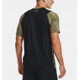 Under Armour Men's Raid 2.0 SS Short Sleeve T-Shirt || تيشيرت أندر آرمر ريد 2.0 اس اس للرجال لون زيتي وأسود