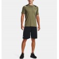 Under Armour Men's Raid 2.0 SS Short Sleeve T-Shirt || تيشيرت أندر آرمر ريد 2.0 اس اس للرجال لون زيتي وأسود