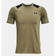 Under Armour Men's Raid 2.0 SS Short Sleeve T-Shirt || تيشيرت أندر آرمر ريد 2.0 اس اس للرجال لون زيتي وأسود