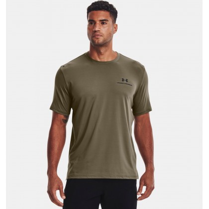 Under Armour Men's RUSH Energy Short Sleeve T-Shirt || تيشيرت أندر آرمر رش اينيرجي للرجال لون زيتي